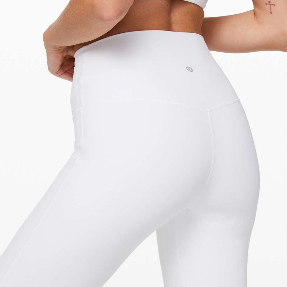 lululemon white high-rise yoga pant 28" sz 4